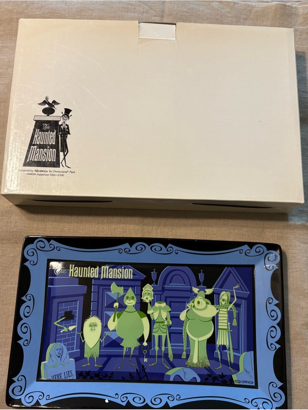 Disney The Haunted Mansion Blue and Black Serving Tray